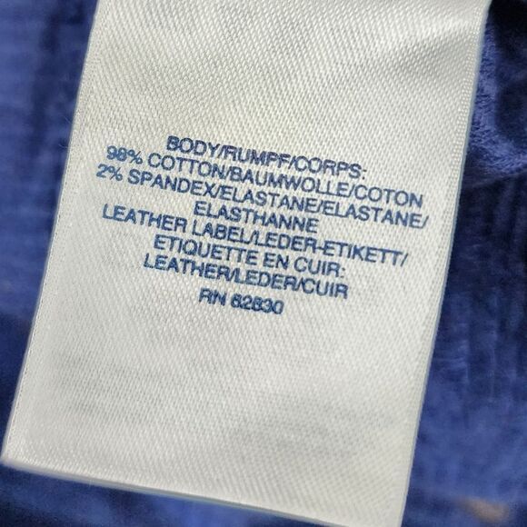 Lands End Blue Corduroy Pants Stretchy High Rise Women Size 14 P - Picture 9 of 16